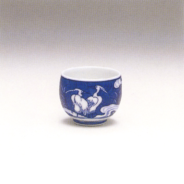 染付 水差し 鳥の絵柄 木箱付き 水差 銘 茶道具 茶器 木箱